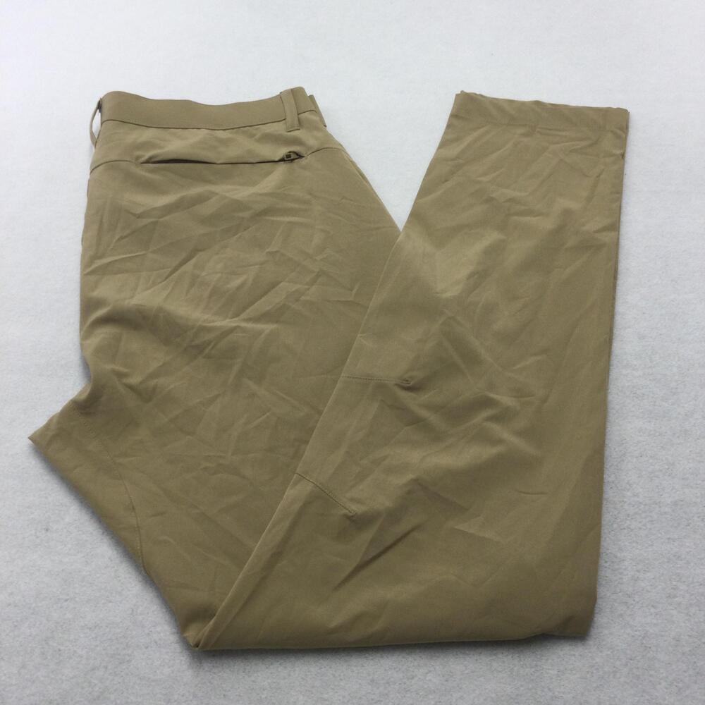Fabletics Pants Mens 34x34 Beige Stretch Golf Zip Pocket Straight Leg Tech
